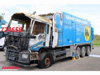 krockskadad bil vrachtwagen MAN TGS 36.480 8X4 MTS Dino 5 12m3 Saugbagger Euro 6 2016/9