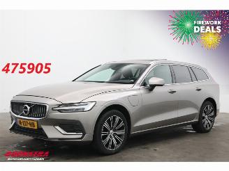 krockskadad bil auto Volvo V-60 2.0 T6 Recharge AWD Inscription Pano LED ACC H/K Camera LRHZ 2021/10