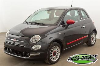 krockskadad bil auto Fiat 500 1.2 Lounge Rosso Amore Edizione Pano 80.237 km Airco 2016/11